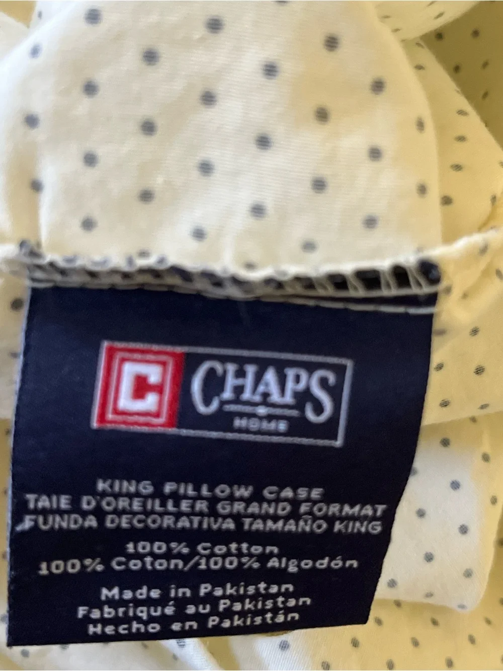 Chaps Ralph Lauren King size pillow case